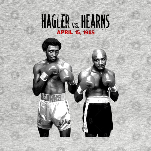 Hagler vs Hearns Boxing 1985 by Don'tawayArt